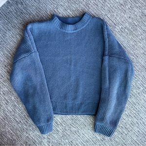 Matte Chenille Crew Sweater